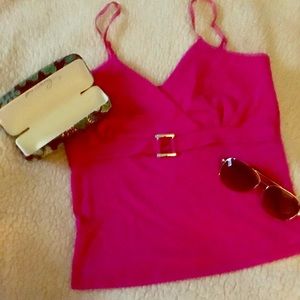 I love you brand pink buckle classy tank top small
